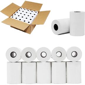 (100 Rolls - 48 GSM) vx520 Special 2 1/4 x 75 thermal paper (2.25 inches x 75ft) Verifone VX520 Ingenico ICT220 ICT250 First Data FD400 Nurit 8000 8020 STP103 BPA Free