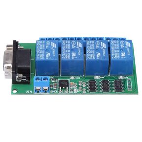 12V 4Ch DB9 RS232 Relay Board Remote Control UART Serial Port Switch 4 Channel Relay Module for Car Motor