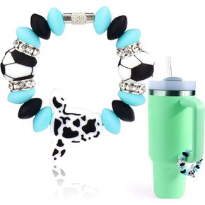 Palksky Tumbler Charms for Stanley 30/40/50 Oz with Handle, Bull Personalized Charms for Simple Modern Cup, Keychain Jewelry Accessories for Water Bottle, Cup Charm for Yeti Beast