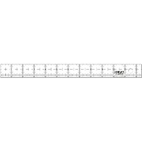 OLFA 1" x 12" Frosted Advantage Acrylic Ruler (QR-1x12) - Non Slip 1x12 Inch Acrylic Ruler with Grid for Quilting, Sewing, Cutting Fabric, & Crafts