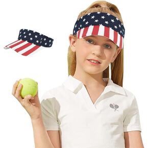 Zando Kids Sun Visor Hat Adjustable Cotton Girls Baseball Hat Boys Athletic Sports Tennis Hat Golf Visor Cap Beach Hat