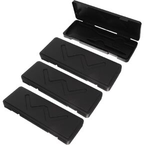 DOITOOL 4pcs Box Caliper Box Electronic Tools Caliper Storage Case Simple Storage Case Gold Cake Stand Tool Chest Ruler Container Travel Multifunction Tool Box Plastic, 25.1X9CM, Black, H2641TZ816V