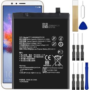 for Huawei Mate SE BND-L34 BND-L24 Replacement Battery HB356687ECW with Repair Tool Kit