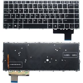Laptop Replacement US Layout Keyboard for HP EliteBook Folio 9470M 9470 9480 9480M with Backlit Without Pointer US, Black