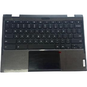 قطعة علوية بديلة للكمبيوتر المحمول Palmrest لوحة المفاتيح غير الخلفية لوحة اللمس لجهاز Lenovo 300E Chromebook الجيل الثاني AST 82CE 5CB0Z21541 أسود
