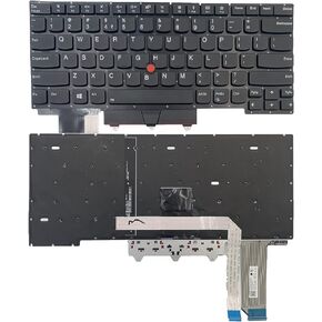 Laptop Replacement US Layout with Backlight with Pointing Keyboard for Lenovo Thinkpad E14 Gen 1 R14 E14 Gen 2 (20T6 20T7 20TA 20TB)