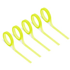 AIEX 5 Rolls Highlighter Tapes, 0.23inch x 16.4ft Colored Transparent Tape Fluorescent Neon Tape Removable Highlighters for Students Teachers Reading Taking Notes at Class Home Office (Yellow)