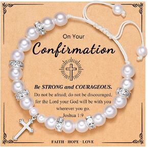 UNGENT THEM Baptism Gifts for Girl, First Communion Gifts Bracelets for Girls, Cross Bracelet in Saudi Arabia
