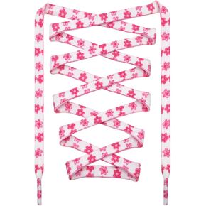 DANHUA Colored Printed Flat Shoelaces: 2 Pair Patterned Shoe Laces for Sneakers