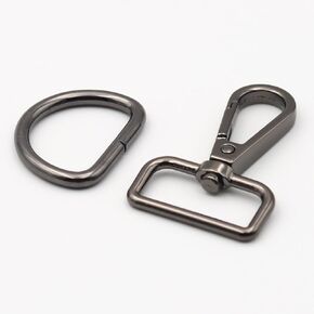 15 Pcs D Ring Swivel Lobster Claw Clasp and 36 pcs Metal D Rings