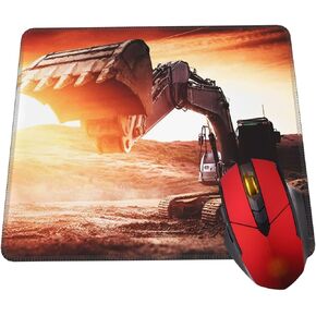 Mouse Pad Construction Digger Mouse Pads for Desk Non-Slip Rubber Base Square Gaming Mousepad Mat for Computer Home Office