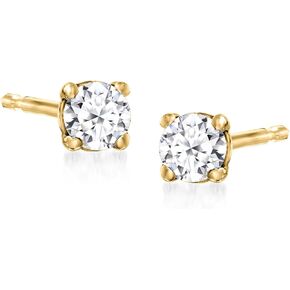 Ross-Simons 0.10 ct. t.w. Lab-Grown Diamond Stud Earrings in 18kt Gold Over Sterling