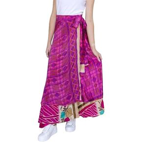 Indian Vintage Style Silk Skirt for Women - Fits to S to XL Size (Silk, Multi Colors) for 1 Pc Skirt in Saudi Arabia