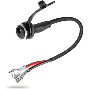 Power Plug Connector Input Cable Replacement Part with Dust Cap, Fit for Peloton Exercise Bike, Does Not Fit Bike Plus