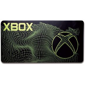 منظم غطاء حصيرة المكتب الواقي لرسومات Xbox باللون الأسود | لوحة ماوس كبيرة مقاومة للماء لأجهزة الكمبيوتر المحمول ولوحة المفاتيح والمكتب | 12 × 24 بوصة