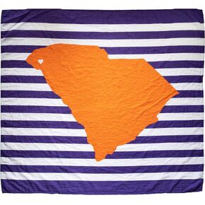 TWIG & BALE Clemson Baby Blanket Organic Cotton Muslin Swaddle Blanket - 47" x 43" - Clemson Baby Gift for Boys Girls Tigers Receiving Blankets