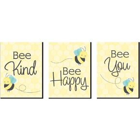 Big Dot of Happiness Honey Bee - Nursery Wall Art and Kids Room Decorations - Gift Ideas - 7.5 x 10 inches - Set of 3 Prints