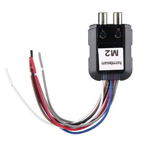 High to Low o Converter,Car Stereo Subwoofer 2 Channel High to Low o Converter with Power Amplifier Control Wire