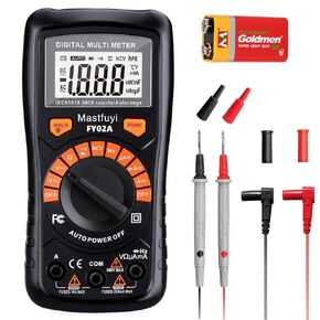 Digital Multimeter, True RMS 6000 Counts, Multi Tester, NCV Electrical Tester, Backlit LCD Display, Auto-Ranging Tests, Voltage, Current, Resistance, Continuity, Diode, Capacitance