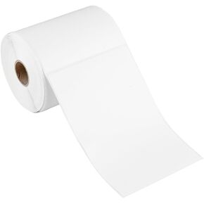 Restaurantware Label Tek 6 x 4 Inch Direct Thermal Labels 1 Roll Of 250 Labels - Removable Thermal Labels White Paper Thermal Labels Built-in Ink For Shipping Labels Barcodes And Receipts