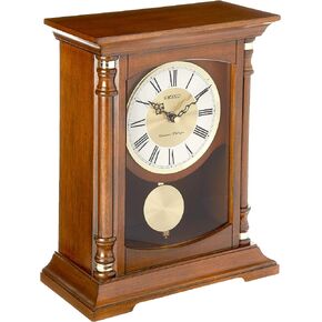 Seiko Baron Mantel Chime Clock,Brown
