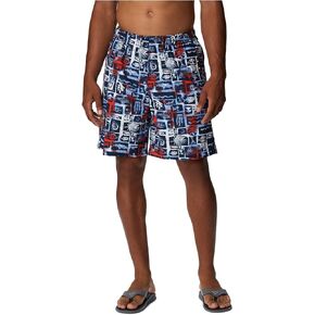 Columbia Super Backcast Water Shorts Collegiate Navy Punked Fish MD 6