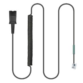 U10P Headset Adapter RJ9 to QD Cable for Plantronics Quick Disconnect Headset Cord Compatible with Polycom VVX411 VVX410 VVX311 VVX310 Plantronics ShoreTel Avaya NEC Aastra Mitel Nortel Landline Phone