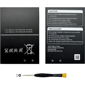 ICQ037NA Replacement Battery for Franklin A50 RG2100 RG2102 Hotspot,Rechargeable 0 Cycle Battery Compatible with Franklin A50 RG2100 RG2102 Hotspot