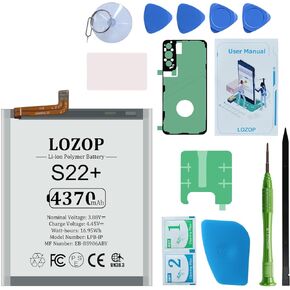 for Galaxy S22 Plus Battery Replacement Kits for Samsung Galaxy S22+ 5G SM-S906U/U1/N/B/W and Other All S906 Models with Repair Tools Kit and User Manual