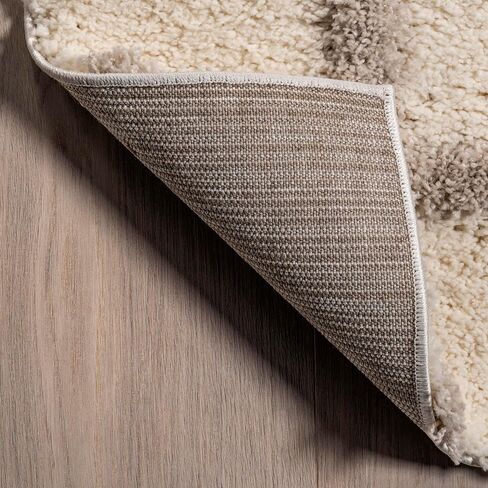 nuLOOM Christabel Checkered High-Low Shag Area Rug, 4x6, Beige in Saudi Arabia