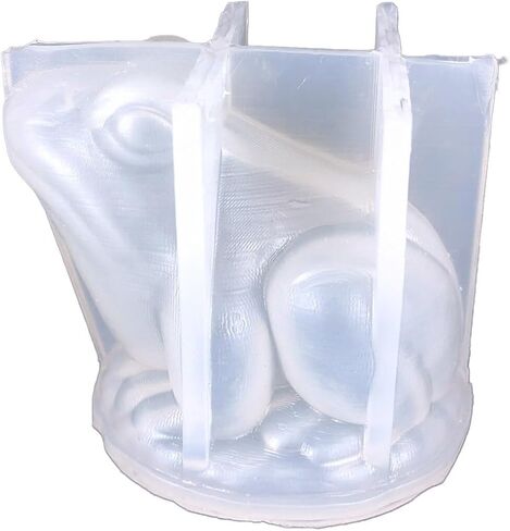 قالب سيليكون ضفدع زينة ضفدع قالب سيليكون أبيض ثلاثي الأبعاد ضفادع حيوانات قالب راتنجات الإيبوكسي لصنع شموع المنزل وسطح المكتب بنفسك in Kuwait