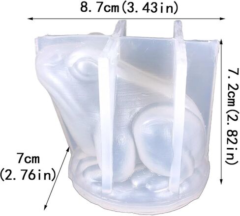 قالب سيليكون ضفدع زينة ضفدع قالب سيليكون أبيض ثلاثي الأبعاد ضفادع حيوانات قالب راتنجات الإيبوكسي لصنع شموع المنزل وسطح المكتب بنفسك in Kuwait