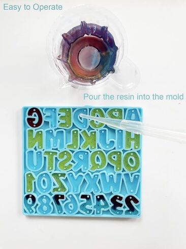 Szecl قالب أقراط الأبجدية الصغيرة 36 ​​تجاويف رقم الرسالة قالب السيليكون مع 2 ثقب مزيج القرط قلادة سوار DIY قلادة سحر الديكور قوالب راتنجات الايبوكسي القابلة لإعادة الاستخدام أداة صنع المجوهرات in Kuwait