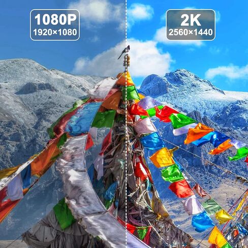 شاشة Bimawen المحمولة مقاس 17.3 بوصة 2K IPS 2560x1440 100% sRGB HDR FHD FreeSync، شاشة HDMI USB من النوع C، PS4/Switch/PC/Mac/متوافق، مكبر صوت مدمج (1440 بكسل) in Saudi Arabia