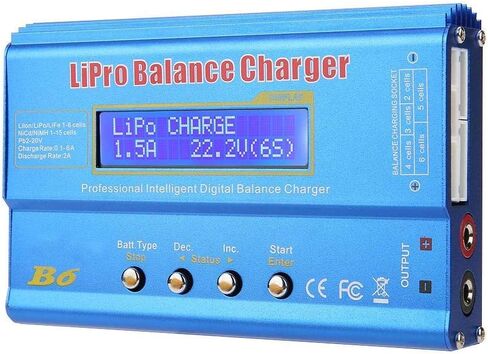شاحن Fafeicy RC، شاحن توازن Lipo B6 80W مفرغ شاحن توازن LCD رقمي، شاحن توازن RC مناسب لبطارية LLiPo NiMH RC (بدون قابس) in Saudi Arabia
