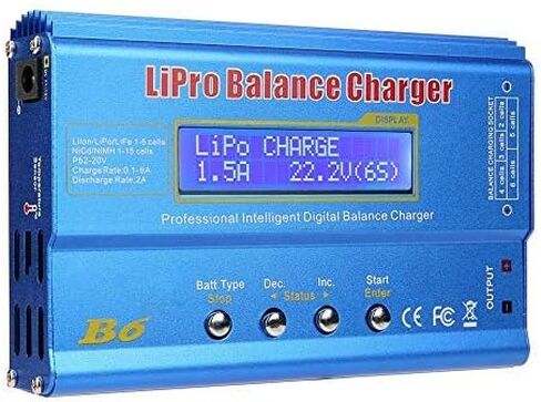 شاحن Fafeicy RC، شاحن توازن Lipo B6 80W مفرغ شاحن توازن LCD رقمي، شاحن توازن RC مناسب لبطارية LLiPo NiMH RC (بدون قابس) in Saudi Arabia