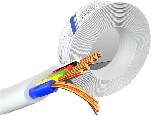 100M(328ft) Pure Copper Multi-Strand Telephone Line RJ11 Communication 6-Core Indoor Connecting Line Flat Line, White in Saudi Arabia