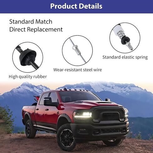 كابل تسريع جسم الخانق متوافق مع 1994-1998 دودج رام 2500 3500 لمحرك الديزل 5.9L L6 12 صمام توربو الكمون، استبدال 04897406AA 0489 7406 AA NP-59LTTC كابل الخانق in Kuwait