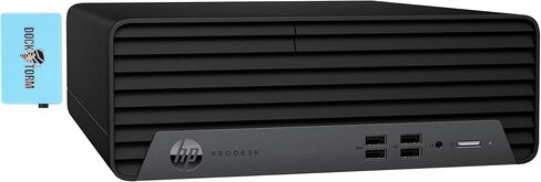 كمبيوتر مكتبي HP ProDesk 400 G7 SFF Business Mini (Intel i5-10500 6-Core، ذاكرة وصول عشوائي 8 جيجابايت، 1 تيرابايت PCIe SSD، Intel UHD 630، HDMI، USB 3.2، منفذ عرض، أسود، Win 11 Pro) مع Dockztorm Hub in Kuwait