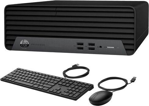كمبيوتر مكتبي HP ProDesk 400 G7 SFF Business Mini (Intel i5-10500 6-Core، ذاكرة وصول عشوائي 8 جيجابايت، 1 تيرابايت PCIe SSD، Intel UHD 630، HDMI، USB 3.2، منفذ عرض، أسود، Win 11 Pro) مع Dockztorm Hub in Kuwait