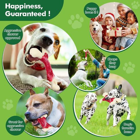 Dog Toys for Aggressive Chewers, Dog Toys for Large Dogs, Indestructible Dog Bones for Aggressive Chewers, Tough and Durable Dog Chew Toy, Real Bacon & Beef Flavors in Saudi Arabia