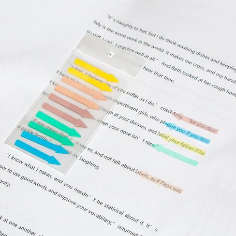 1400-Piece Transparent Highlighter Tape, Long Bright Strips, Page Markers, Index Labels, Sticky Notes - Reusable, Perfect for Book Annotations - Office & School Supplies in Kuwait