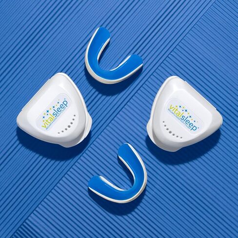 واقيات الفم المضادة للشخير من VitalSleep، مقاسات رجالية، قطعتين، جهاز شخير قابل للتعديل، حل للشخير مصنوع في الولايات المتحدة الأمريكية، واقي الفم للشخير من أجل نوم أفضل in Saudi Arabia