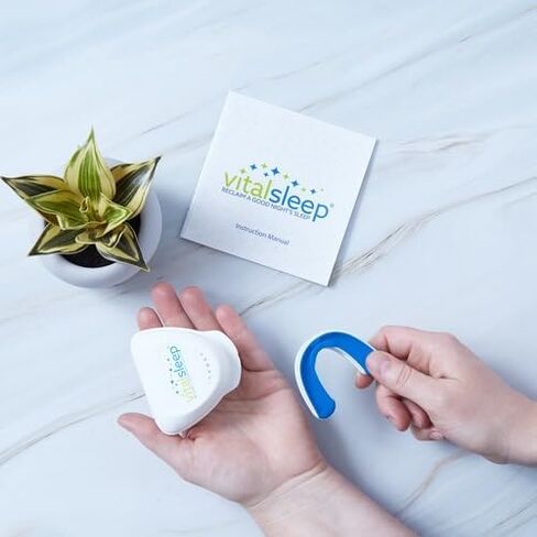 واقيات الفم المضادة للشخير من VitalSleep، مقاسات رجالية، قطعتين، جهاز شخير قابل للتعديل، حل للشخير مصنوع في الولايات المتحدة الأمريكية، واقي الفم للشخير من أجل نوم أفضل in Saudi Arabia