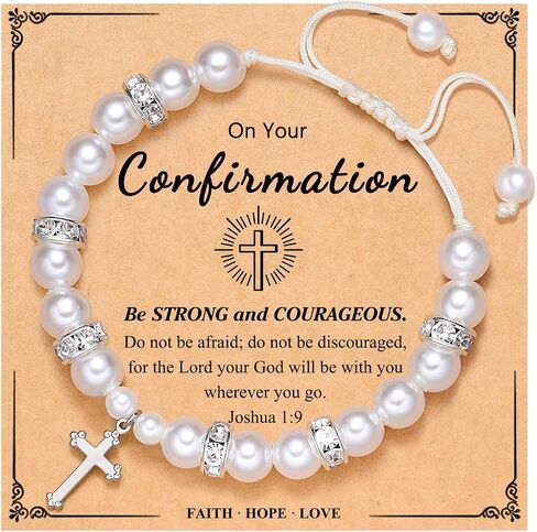 UNGENT THEM Baptism Gifts for Girl, First Communion Gifts Bracelets for Girls, Cross Bracelet in Saudi Arabia