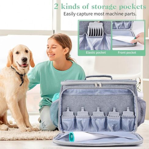 حقيبة مكنسة كهربائية للعناية بالكلاب، منظم مستلزمات العناية بالحيوانات الأليفة، حامل مكنسة كهربائية للعناية بالكلاب، حقيبة حمل للسفر لمكنسة شعر الكلاب ومجموعة أدوات العناية بالحيوانات الأليفة (الحقيبة فقط) in Kuwait
