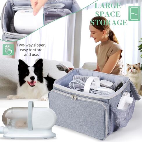 حقيبة مكنسة كهربائية للعناية بالكلاب، منظم مستلزمات العناية بالحيوانات الأليفة، حامل مكنسة كهربائية للعناية بالكلاب، حقيبة حمل للسفر لمكنسة شعر الكلاب ومجموعة أدوات العناية بالحيوانات الأليفة (الحقيبة فقط) in Kuwait