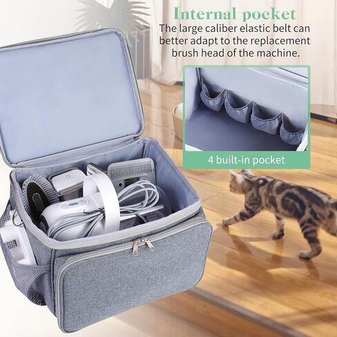 حقيبة مكنسة كهربائية للعناية بالكلاب، منظم مستلزمات العناية بالحيوانات الأليفة، حامل مكنسة كهربائية للعناية بالكلاب، حقيبة حمل للسفر لمكنسة شعر الكلاب ومجموعة أدوات العناية بالحيوانات الأليفة (الحقيبة فقط) in Kuwait
