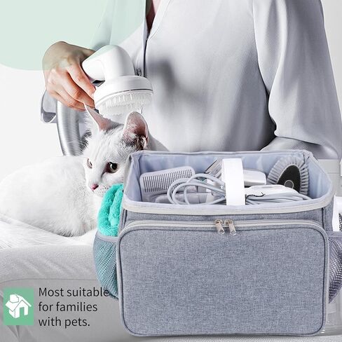 حقيبة مكنسة كهربائية للعناية بالكلاب، منظم مستلزمات العناية بالحيوانات الأليفة، حامل مكنسة كهربائية للعناية بالكلاب، حقيبة حمل للسفر لمكنسة شعر الكلاب ومجموعة أدوات العناية بالحيوانات الأليفة (الحقيبة فقط) in Kuwait