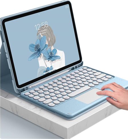 حافظة لوحة المفاتيح لجهاز Galaxy Tab A9+ A9Plus 11 بوصة 2023 SM-X210/X215/X216، مع لوحة مفاتيح بلوتوث مغناطيسية قابلة للفصل مع حامل قلم S حافظة رفيعة قابلة للطي (GarkGreen) in Kuwait